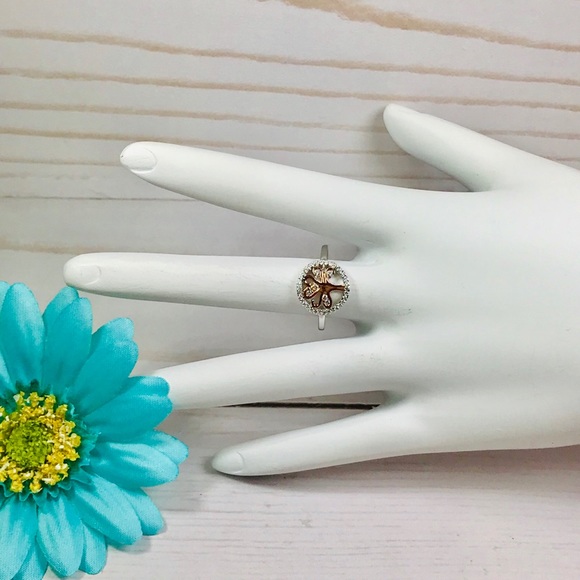 Sterling Silver Tree of Life Ring Rose Gold Plate - Picture 3 of 8